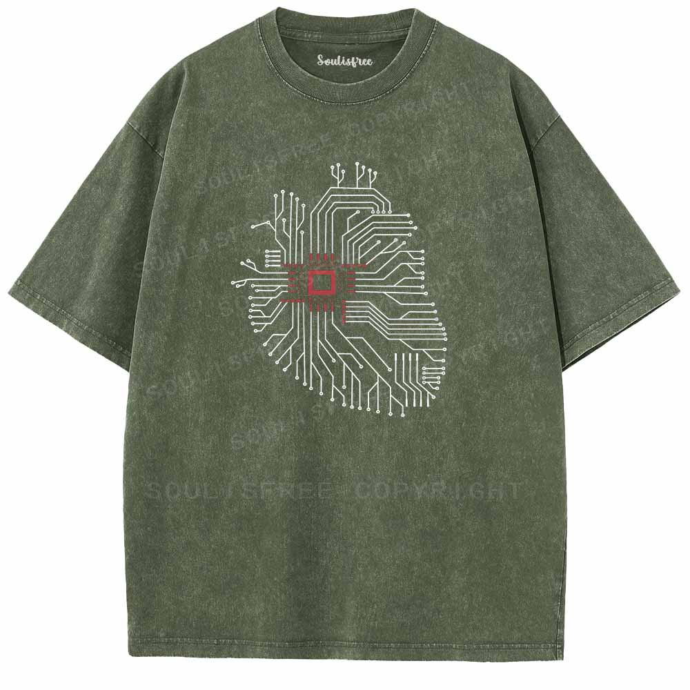 Soulisfree CIRCUITRY OF THE MIND Washed Tee