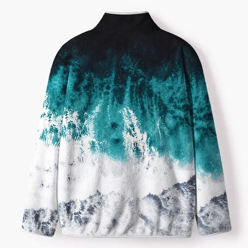 Soulisfree  Where The Waves Begin Flannel Zip-Up Jacket