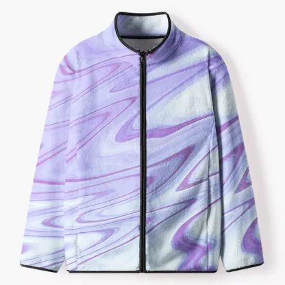 Soulisfree  Fluid Reverie Flannel Zip-Up Jacket