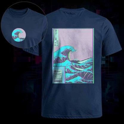 Soulisfree   Neon Kanagawa Wave Classic Tee