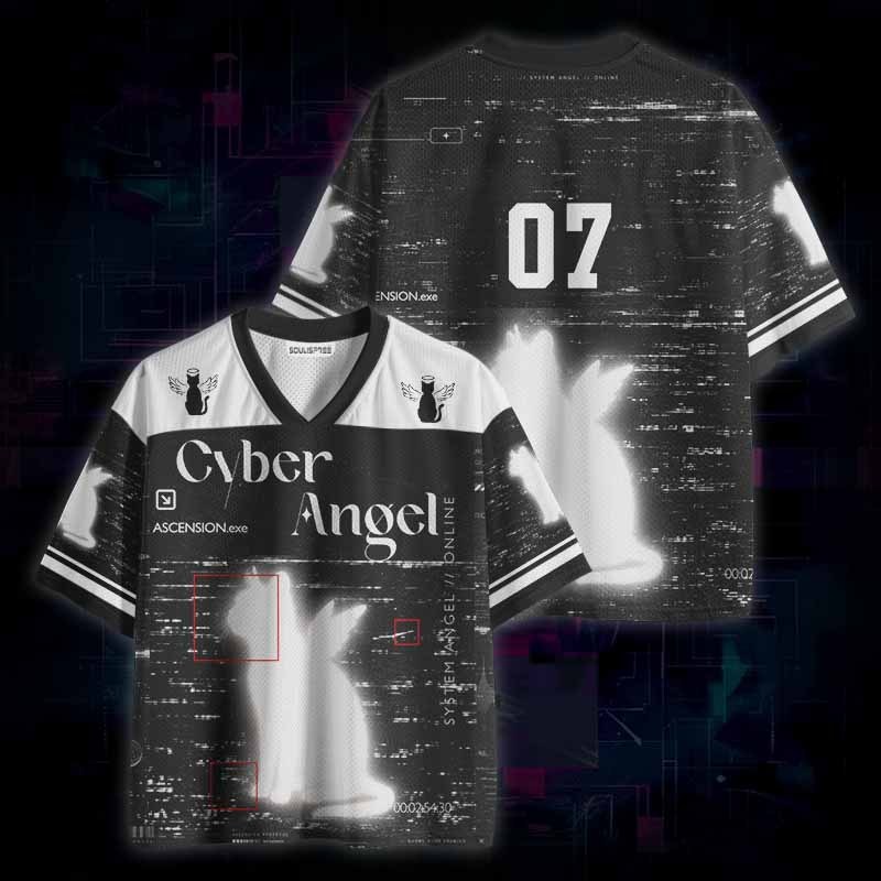 Soulisfree  Cyber Angel Cat Mesh Jersey