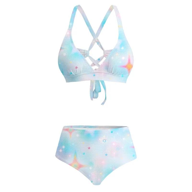 Designed Soulisfree Dream Galaxy Glitch Cross Bikini