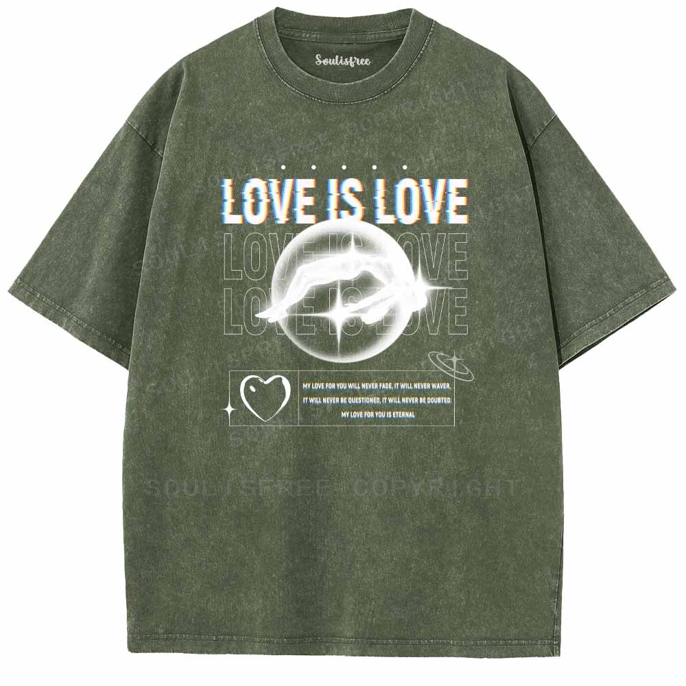 Soulisfree  LOVE IS LOVE Washed Tee