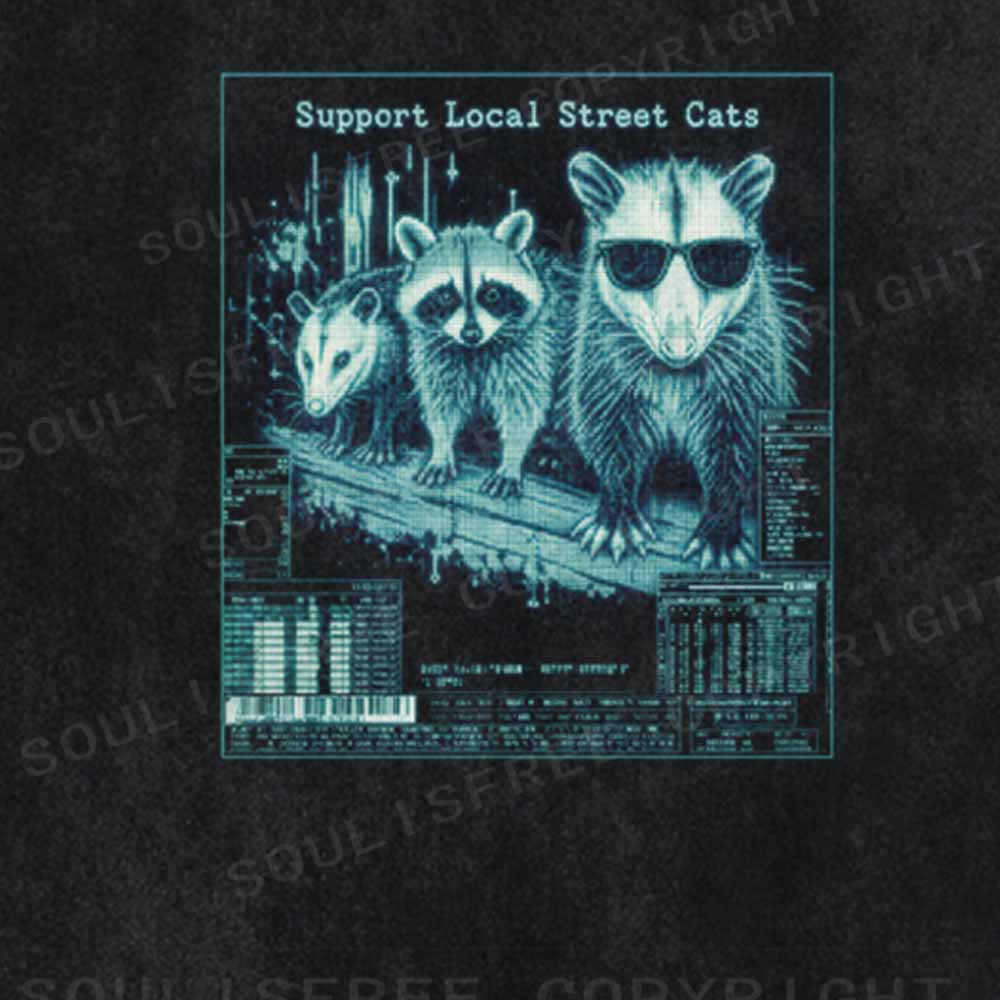 Soulisfree Support Local Street Cats Washed Tee