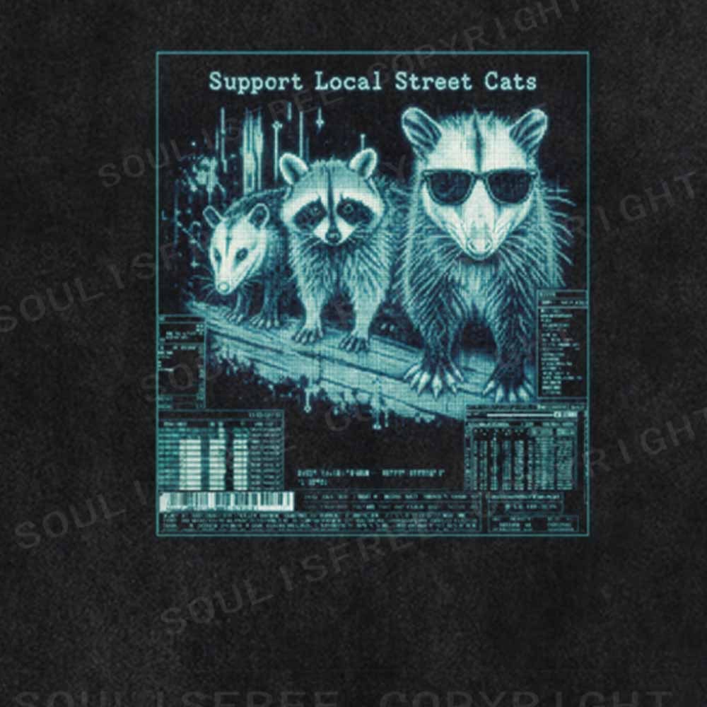 Soulisfree Support Local Street Cats Washed Tee
