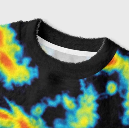 Soulisfree Thermal Heatmap Women's Fuzzy Crewneck Sweater
