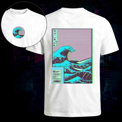 Soulisfree   Neon Kanagawa Wave Classic Tee