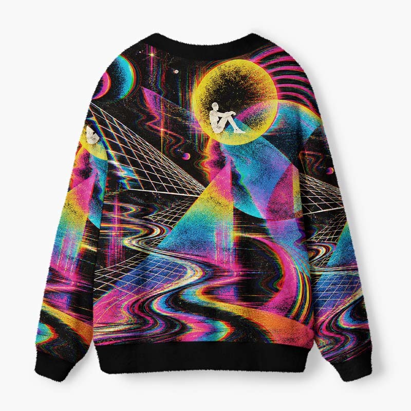 Soulisfree The Space Between Worlds Fuzzy Cardigan Sweater