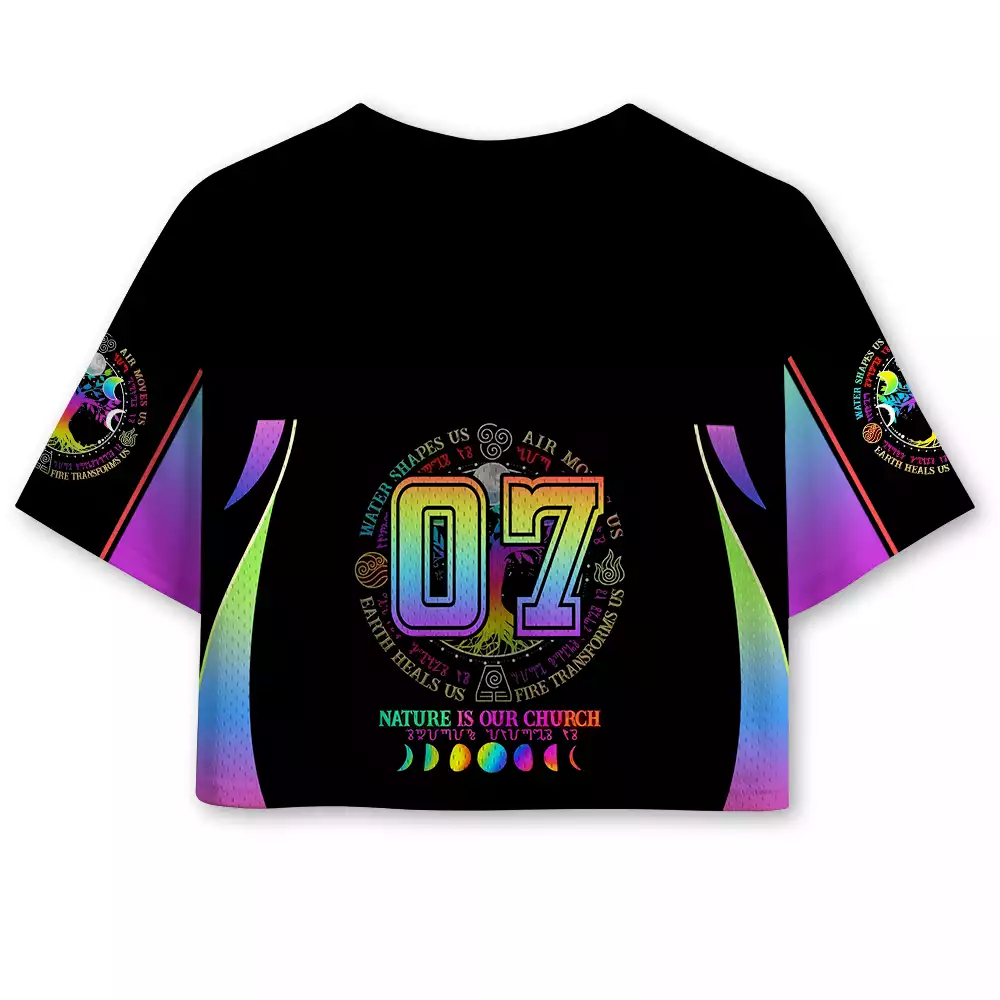 Soulisfree Tree of Life  Cropped Mesh Jersey