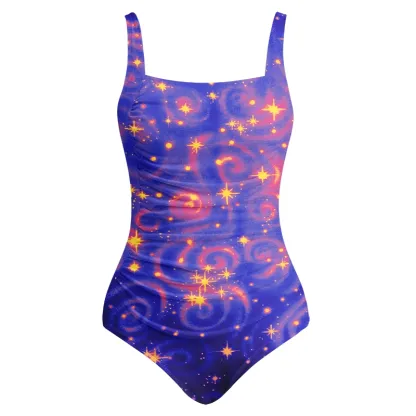Soulisfree Dreamy Cosmic Stardust Galaxy One‑Piece Swimsuit