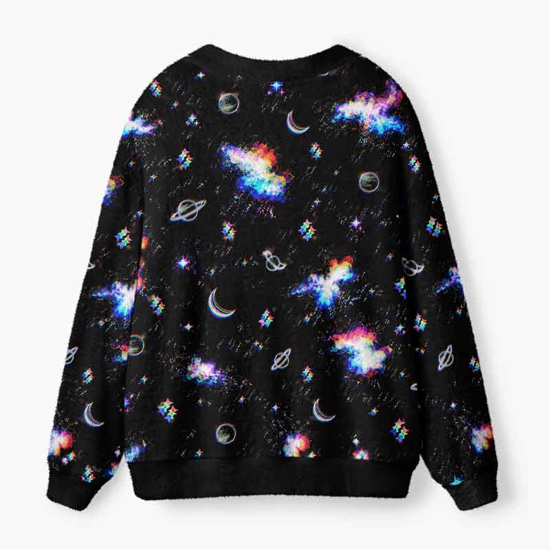 Soulisfree Beyond Reality, Into The Cosmos Fuzzy Cardigan Sweater