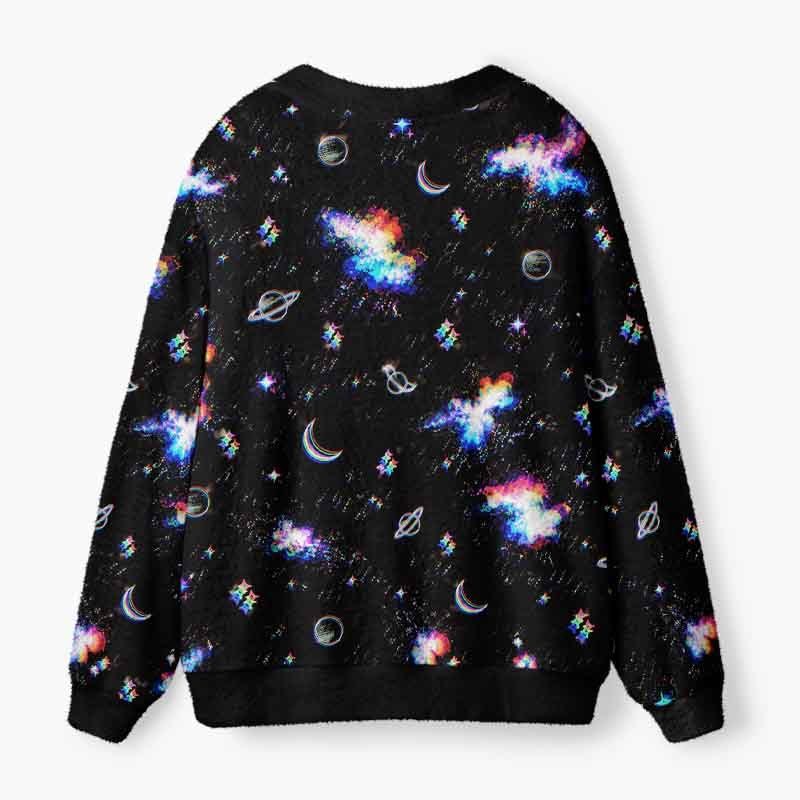 Soulisfree Beyond Reality, Into The Cosmos Fuzzy Cardigan Sweater
