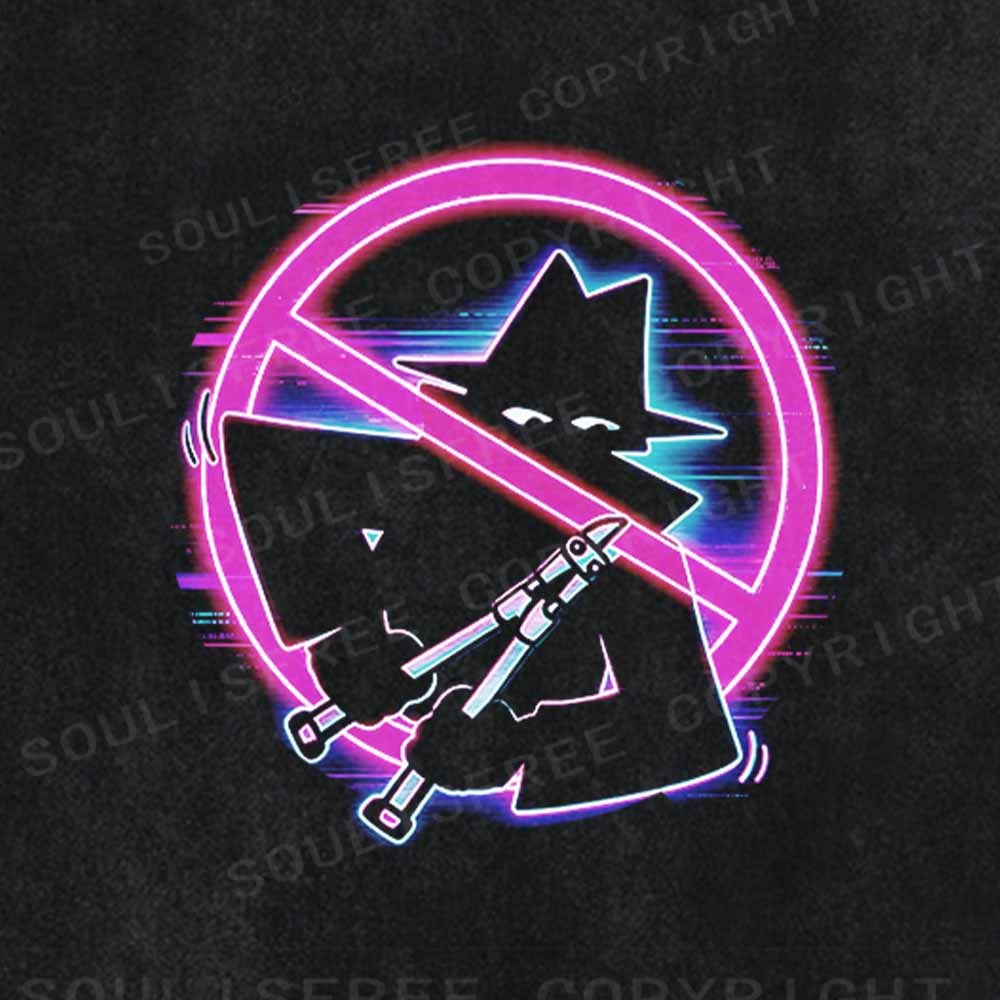 Soulisfree Retro Cyberpunk Spy Washed Tee