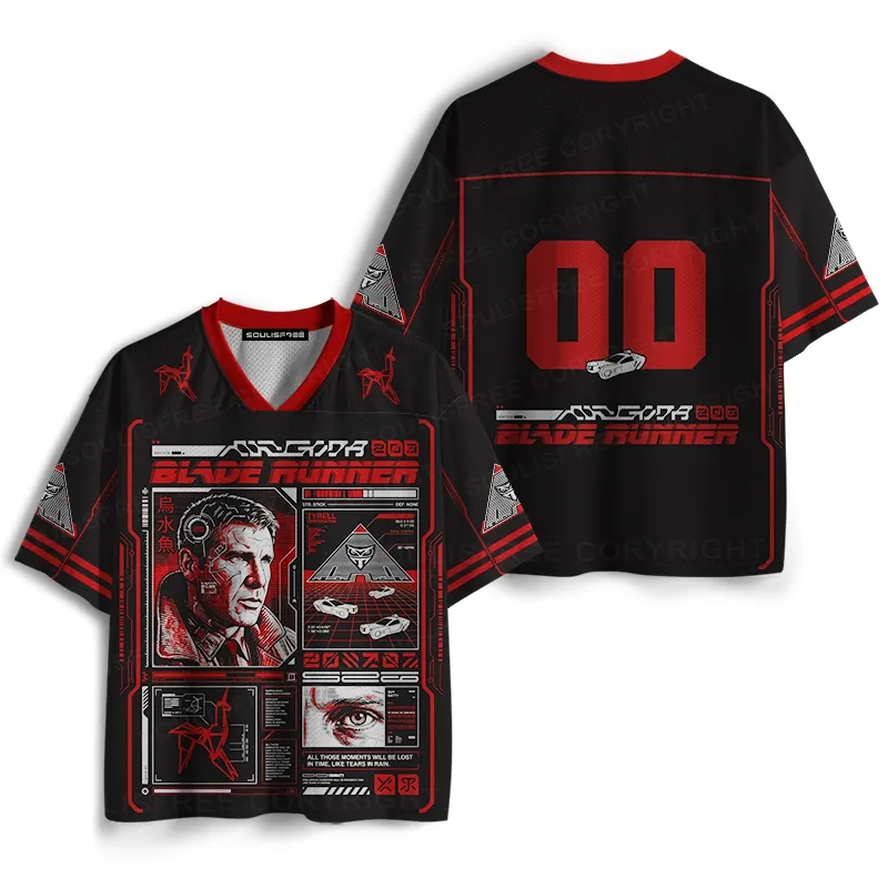 Soulisfree ALL THOSE MOMENTS WILL BE LOST IN TIME, LIKE TEARS IN RAIN. Mesh Jersey
