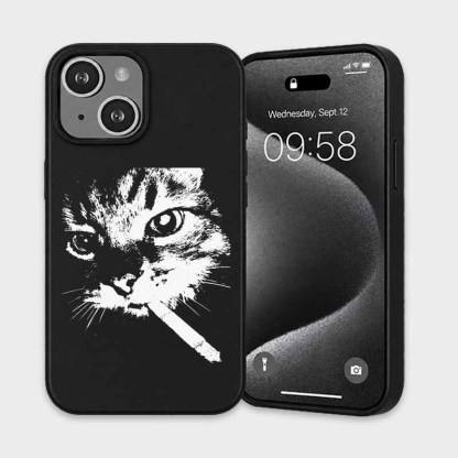 Soulisfree Stylish Feline Vibe Matte Phone Case