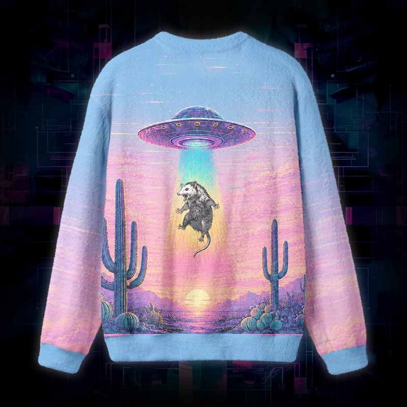 Soulisfree TAKE ME WITH YOU Fuzzy Crewneck Sweater