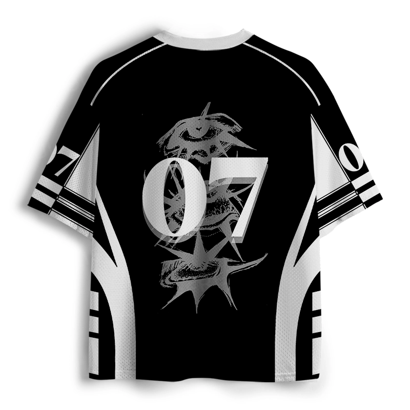 Soulisfree Black and White Dream Secret Hand Mesh Jersey