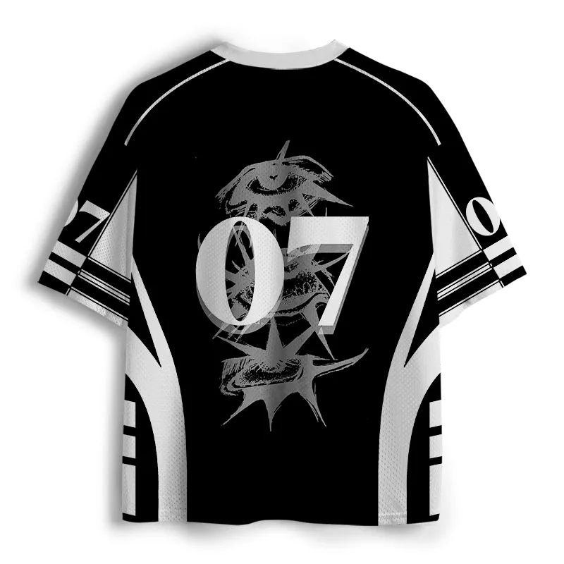 Soulisfree Black and White Dream Secret Hand Mesh Jersey