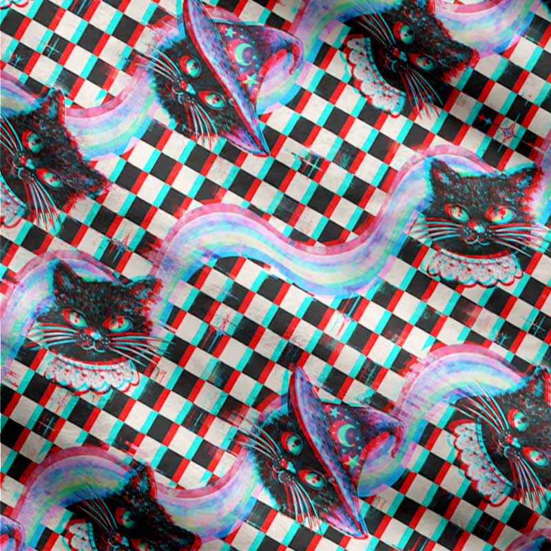 Soulisfree Cats In The Matrix Fuzzy Cardigan Sweater 