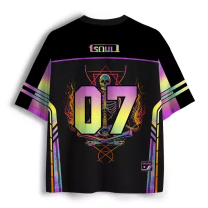 Soulisfree Trippy Meditation Skull  Mesh Jersey 