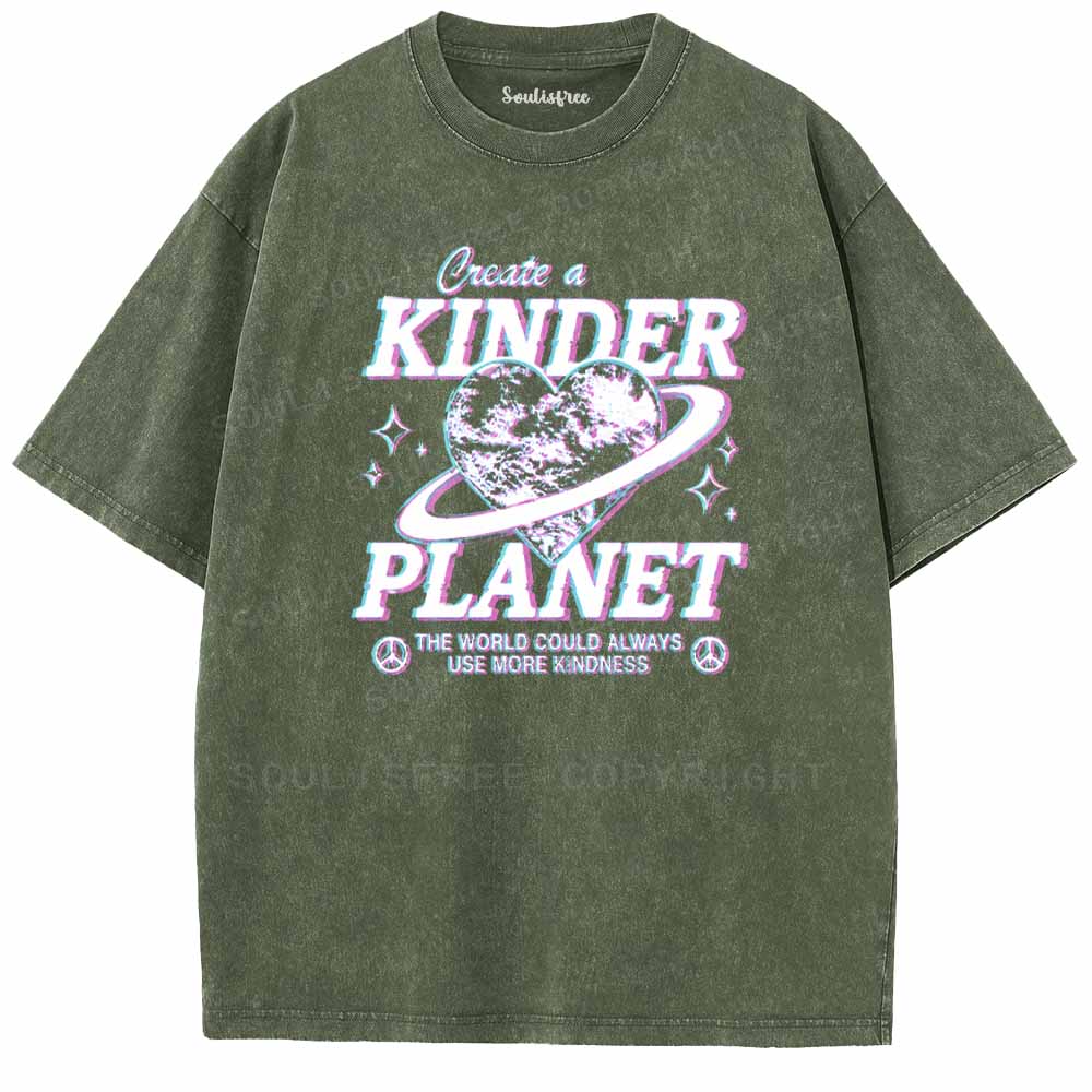 Soulisfree  Love & Peace For Our Planet Washed Tee