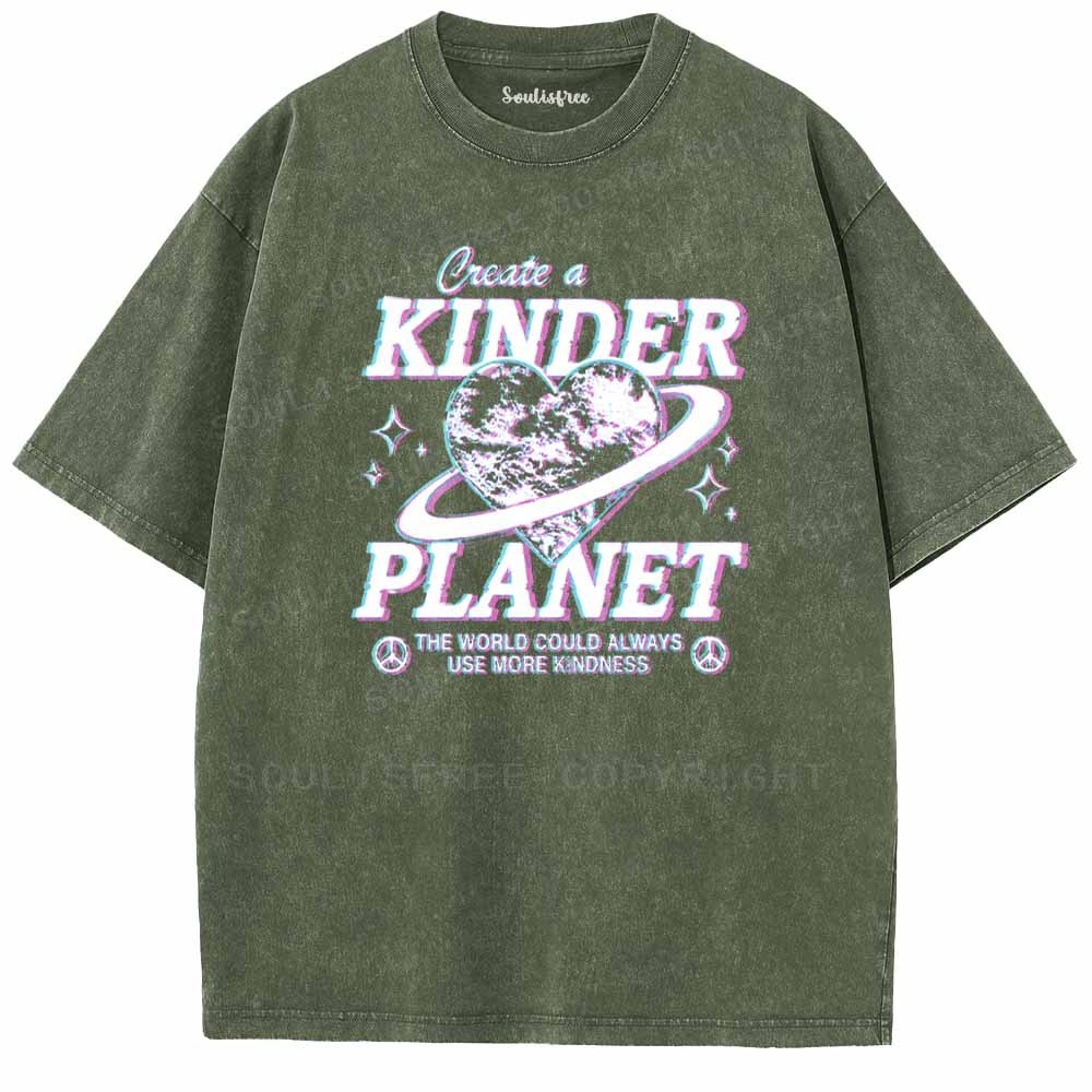 Soulisfree  Love & Peace For Our Planet Washed Tee