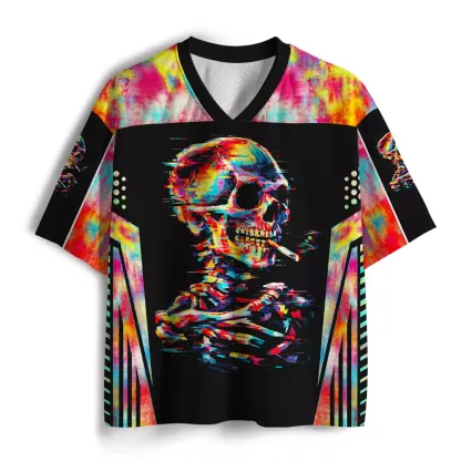 Soulisfree Van Gogh’s Smoking Skeleton Mesh Jersey 
