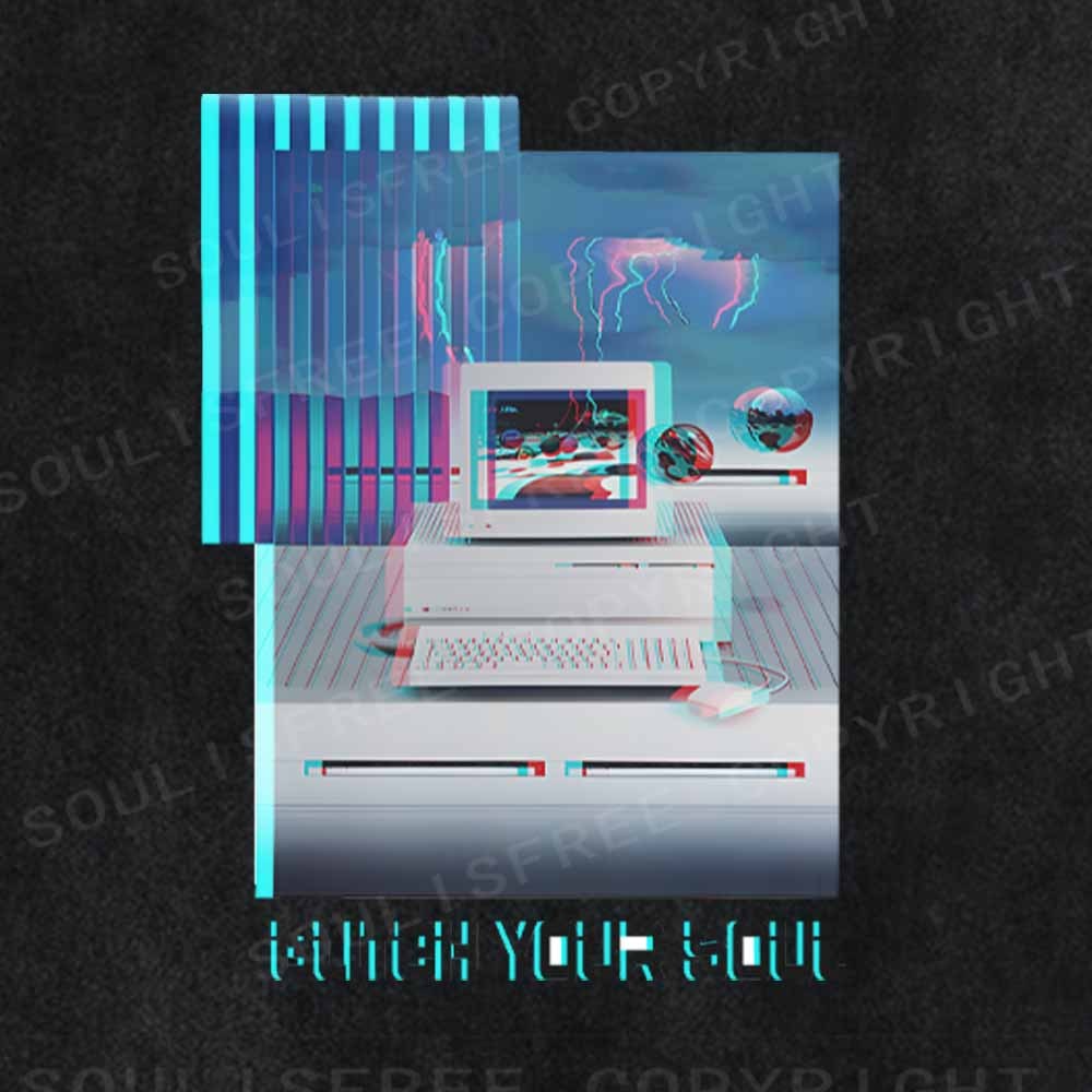 Soulisfree  GLITCH YOUR SOUL Washed Tee