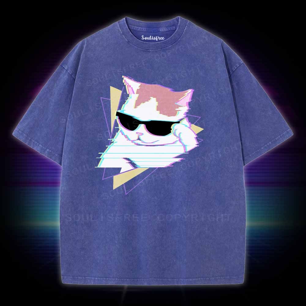 Soulisfree Funny cat meme Washed Tee
