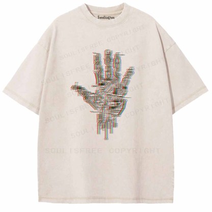 Soulisfree Digital Touch, Human Grasp Washed Tee