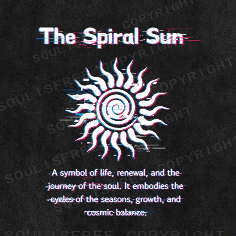 Soulisfree The Spiral Sun Washed Tee