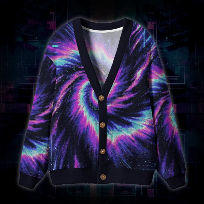 Soulisfree Lost In The Cosmos Fuzzy Cardigan Sweater 
