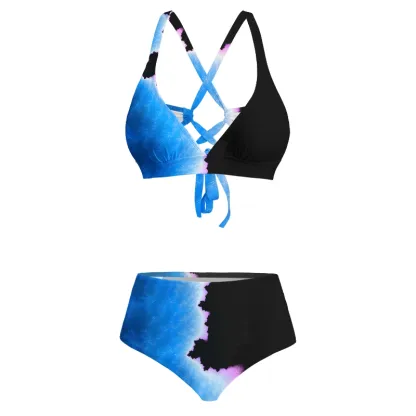 Soulisfree Cosmic Nebula Edge Glitch Cross Bikini
