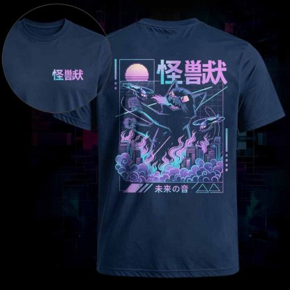 Soulisfree  Monster Cat City Attack Classic Tee
