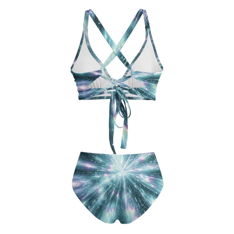Soulisfree Cosmic Starburst Galaxy Glitch Cross Bikini