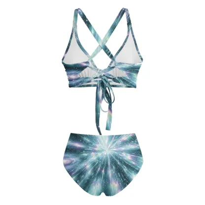 Soulisfree Cosmic Starburst Galaxy Glitch Cross Bikini