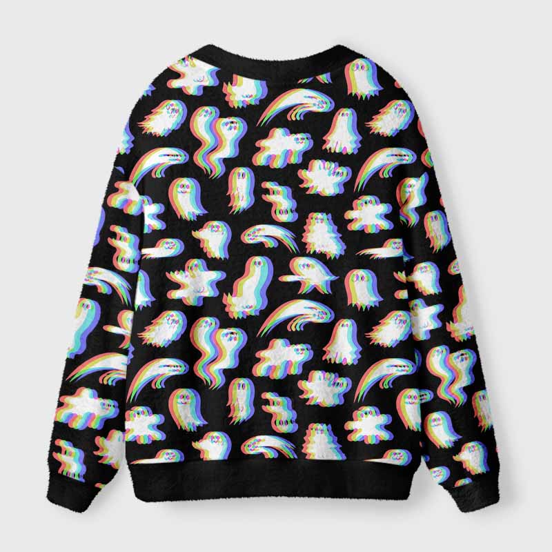 Soulisfree When They Come Out Fuzzy Cardigan Sweater 