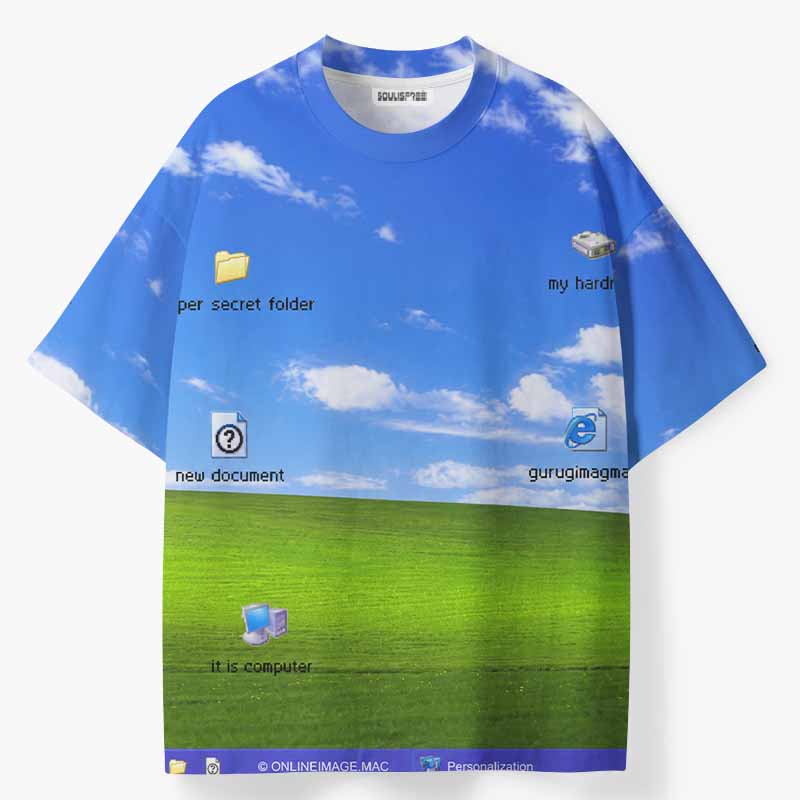 Soulisfree DIGITAL NOSTALGIA ECO‑PERF Graphic Tee