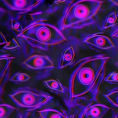 Soulisfree Neon Eyes of the Universe Satin Mini Dress