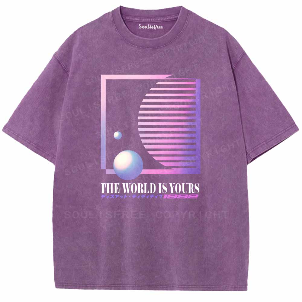 Soulisfree THE WORLD IS YOURS Washed Tee