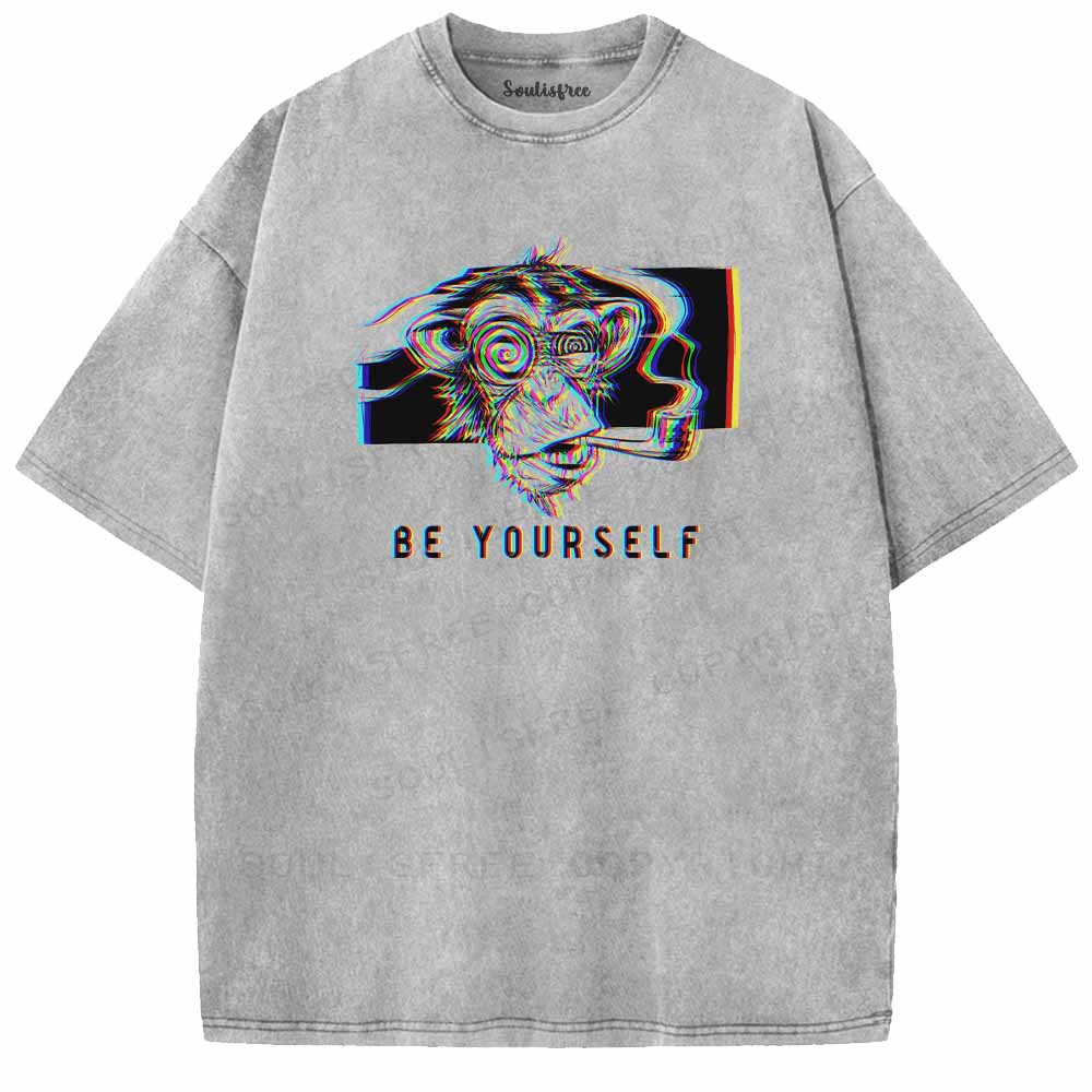 Soulisfree  BE YOURSELF  Washed Tee