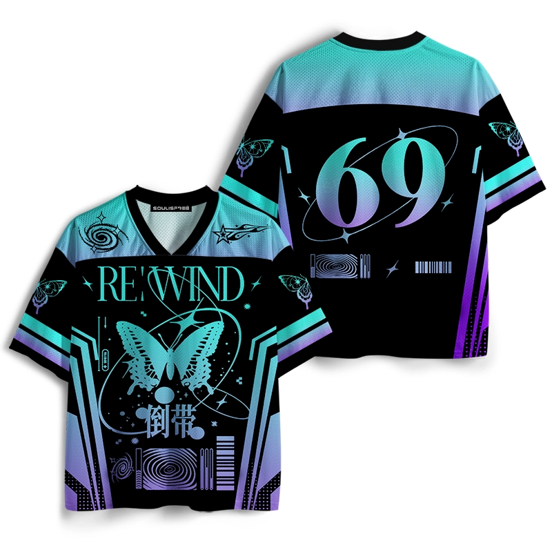 Soulisfree Cyberpunk Time Loop Mesh Jersey