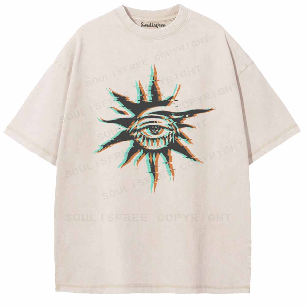 Soulisfree GLITCH SUN EYE Washed Tee