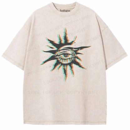 Soulisfree GLITCH SUN EYE Washed Tee