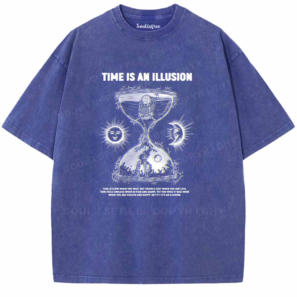 Soulisfree TIME IS AN ILLUSION Washed Tee