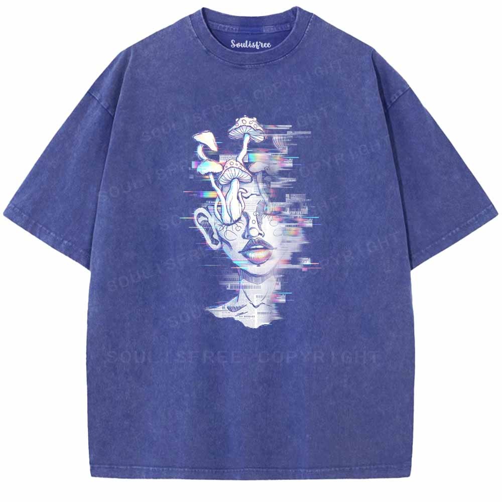 Soulisfree Fungi Growing In My Mind Washed Tee