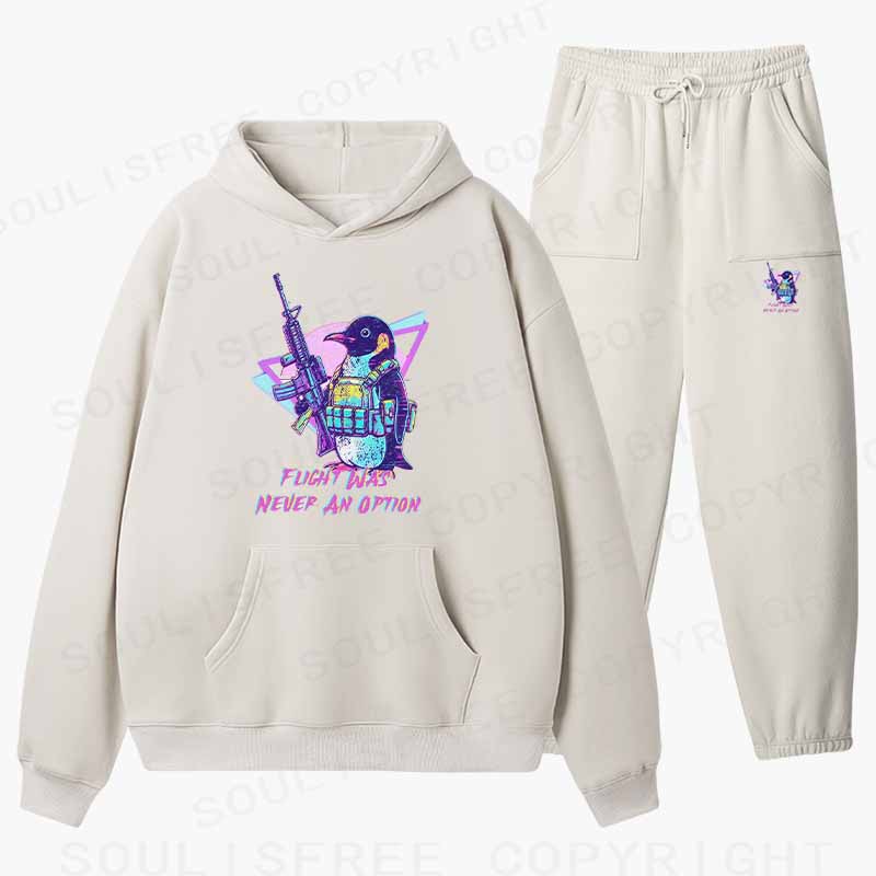 Soulisfree Flight Was Never An Option Cotton Fleece Hoodie Set