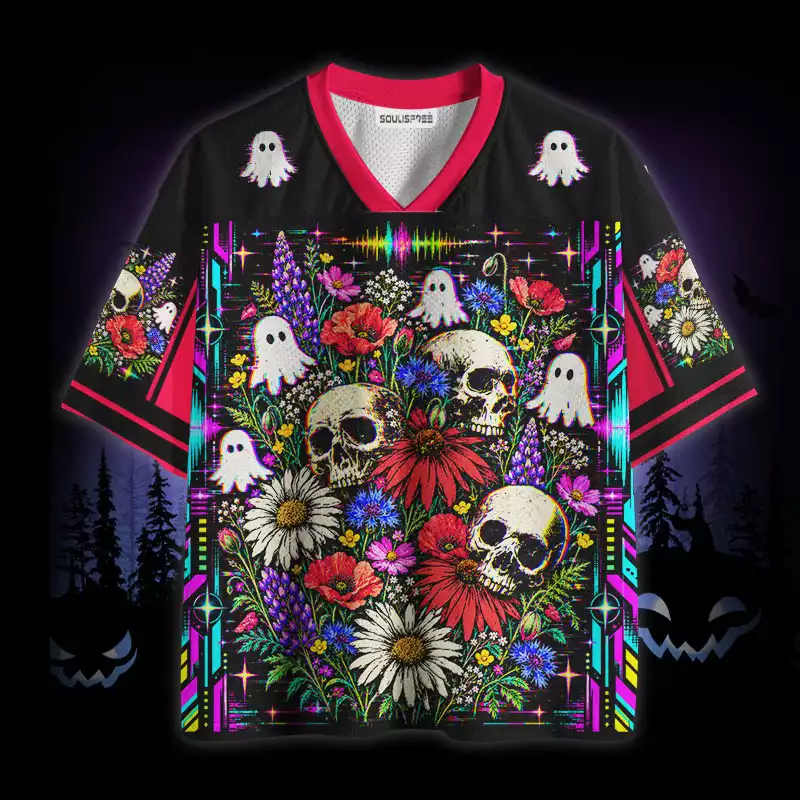 Soulisfree Neon Haunted Garden Mesh Jersey