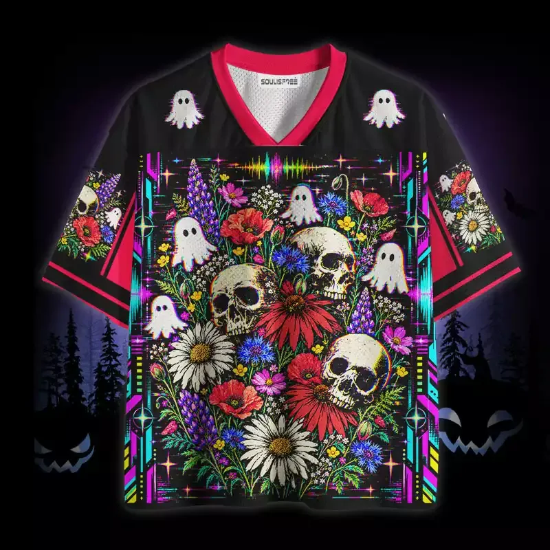 Soulisfree Neon Haunted Garden Mesh Jersey