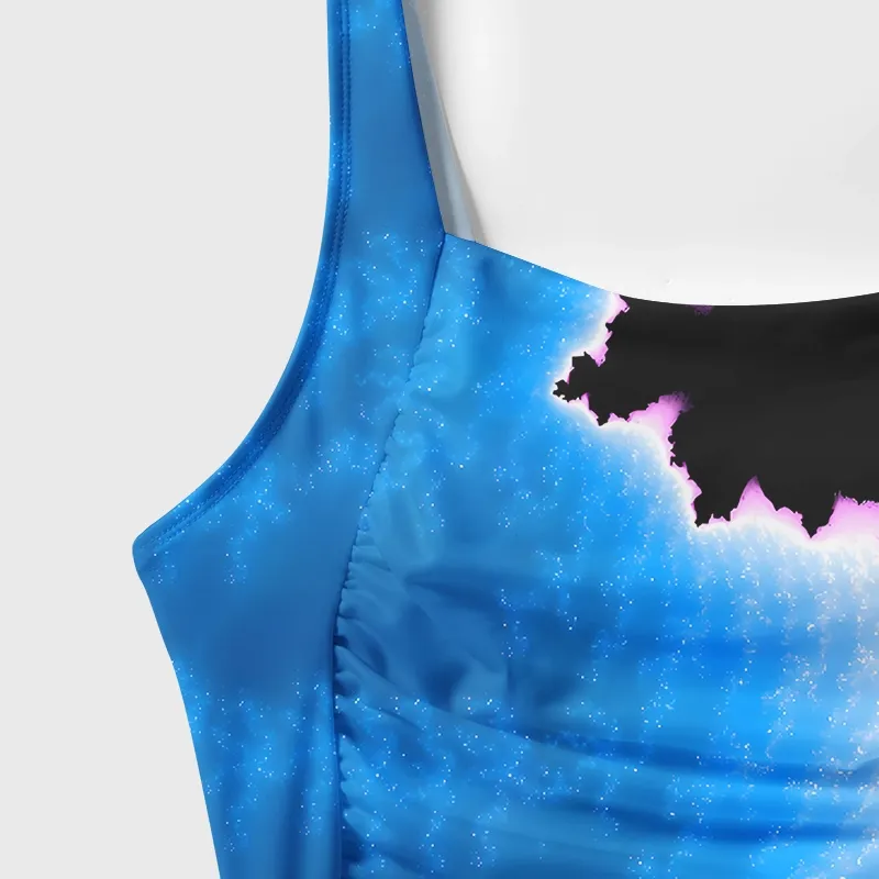 Soulisfree Cosmic Nebula Edge Galaxy One‑Piece Swimsuit